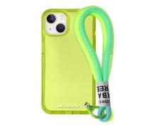 Case&me Coque Urban iPhone 14 Plus, Cordon Polyvalent Amovible, Coque Transparente Jaune