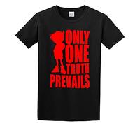 Case Only One Truth Prevails Closed Detective Conan Design Hipster Black T-Shirt Printed Tee Graphic Top for Men Shirt M