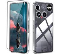 Case Pour Nothing Phone (3) Coque, Ultra-Mince Pc Transparent Coque, Avec [1 Pièce] Verre Trempé Protection Écran, Protection Contre Les Chutes, Ultrafine Et Résistante