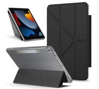 Case Tablet PC Compatible avec iPad 10,2 pouces (modèles 2021/2020/2019, génération 9/8/7), coque magnétique détachable, étui de protection fin, coque arrière transparente, support fin, housse de tabl
