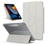 Case Tablet PC Compatible avec iPad 10,2 pouces (modèles 2021/2020/2019, génération 9/8/7), coque magnétique détachable, étui de protection fin, coque arrière transparente, support fin, housse de tabl