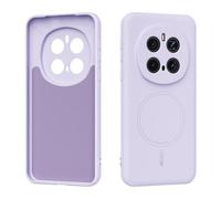 Case Tablet PC Coque magnétique compatible avec Honor Magic 7 Pro, doublure en microfibre douce anti-rayures, coque de protection fine en silicone liquide antichoc Tablet Couverture arrière(Mor)