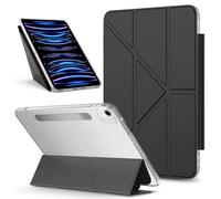 Case Tablet PC Étui de Protection Fin et Amovible Compatible with iPad Pro 11 2018, Coque arrière Transparente Multi-Angles, Support Fin et résistant aux Chocs Tablet Couverture arrière(Svart)