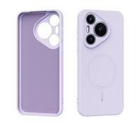 Case Tablet PC Étui magnétique Compatible avec Huawei Pura 70, Doublure Douce en Microfibre Anti-Rayures, Coque de Protection Fine en Silicone Liquide Antichoc Tablet Couverture arrière(Mor)