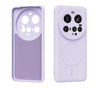 Case Tablet PC Étui magnétique Compatible avec Le Xiaomi 15 Ultra, Doublure Douce en Microfibre Anti-Rayures, Coque de Protection Fine en Silicone Liquide Antichoc Tablet Couverture arrière(Mor)