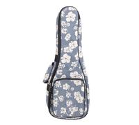 Case ukuléle sac à dos Hawaiian Hibiscus Fleur motif de fleur épaissie sac rembourré de grande capacité Double conception de fermeture éclair sanglable pour le concert de (21 pouces) (23 pouces) (26