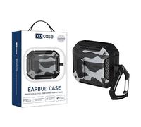 Case XDcase Étui de protection avec mousqueton pour Galaxy Buds3/3 Pro/3 FE Noir/gris