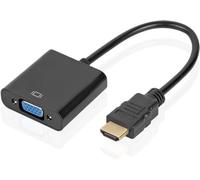 Case2go - Câble adaptateur HDMI vers VGA - 25 cm - 1080p Full HD - ABS - Noir