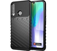 Case2go - Coque de téléphone compatible avec Huawei Y6P - TPU cover - Noir