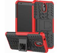 Case2go - Coque de téléphone compatible avec Nokia 2.1 - TPU cover - Rouge
