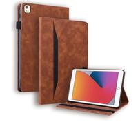 Case2go - Étui compatible avec l'Apple iPad 10.2 (2021/2020/2019) - Avec porte-cartes - Housse en cuir PU - Marron