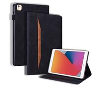 Case2go - Étui compatible avec l'Apple iPad 10.2 (2021/2020/2019) - Avec porte-cartes - Housse en cuir PU - Noir