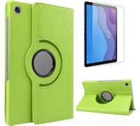 Case2go - Étui compatible avec Lenovo Tab M10 HD Gen 2 - Protège-livre rotatif + protection d'écran - Housse en simili-cuir - Vert