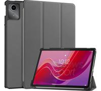 Case2go - Etui compatible avec Lenovo Tab M11 - Fonction Auto/Wake - Housse en simili cuir - Gris