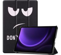 Case2go - Étui compatible avec Samsung Galaxy Tab S9 FE - Étui trois pièces - Housse TPU - Don't Touch Me