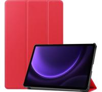 Case2go - Étui compatible avec Samsung Galaxy Tab S9 FE - Étui trois pièces - Housse TPU - Rouge