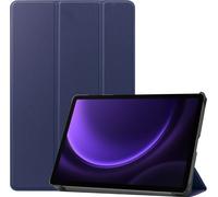 Case2go - Étui compatible avec Samsung Galaxy Tab S9 FE Plus - Étui trois pièces - Housse TPU - Bleu foncé