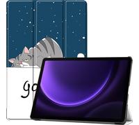 Case2go - Etui compatible avec Samsung Galaxy Tab S9 FE Plus - Etui trois pièces - Housse TPU - Good Night