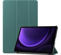Case2go - Étui compatible avec Samsung Galaxy Tab S9 FE Plus - Étui trois pièces - Housse TPU - Vert foncé