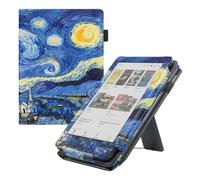 Case2go - Étui liseuse compatible avec Kobo Clara Colour/BW - Sleepcover - Fonction Auto/Réveil - Avec dragonne - Ciel étoilé