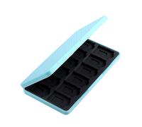 Case2go - Étui pour carte de jeu Nintendo Switch - 24 compartiments - Silicone - Bleu