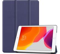 Case2go - étui pour tablette Apple iPad 10.2 (2019/2020/2021) housse Étui pour tablette Apple iPad 10.2 (2021/2020/2019) - 10.2 Pouce - Mallette à trois volets - Protection ultime - Sombre Bleu