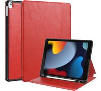 Case2go - étui pour tablette Apple iPad 10.2 coque Étui pour tablette Apple iPad 10.2 (2021/2020/2019) - 10.2 Pouce - Couverture d'entreprise - Protection ultime - Rouge
