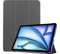 Case2go - étui pour tablette Apple iPad Air 13 (2024) etui Étui pour tablette Apple iPad Air 13 (2024/2025) - 13 Pouce - Mallette à trois volets - Protection ultime - Gris