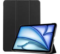 Case2go - étui pour tablette Apple iPad Air 13 (2024) etui Étui pour tablette Apple iPad Air 13 (2024/2025) - 13 Pouce - Mallette à trois volets - Protection ultime - Noir