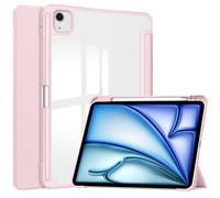 Case2go - étui pour tablette Apple iPad Air 13 etui Étui pour tablette Apple iPad Air (2024) / Apple iPad Air (2025) - 13 Pouce - Couverture à trois volets avec porte-crayon - Protection ultime - Rose
