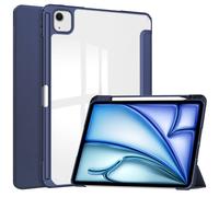 Case2go - étui pour tablette Apple iPad Air 13 etui Étui pour tablette Apple iPad Air (2024) / Apple iPad Air (2025) - 13 Pouce - Couverture à trois volets avec porte-crayon - Protection ultime - Somb