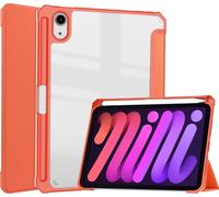 Case2go - étui pour tablette Apple iPad Mini 6 (2021) etui Étui pour tablette Apple iPad Mini 6 (2021) - 8.3 Pouce - Mallette à trois volets - Protection ultime - Orange