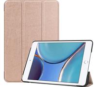 Case2go - étui pour tablette Apple iPad Mini 6 (2021) etui Étui pour tablette Apple iPad Mini 6 8.3 (2021) - 8.7 Pouce - Mallette à trois volets - Protection ultime - Rose l'or