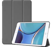 Case2go - étui pour tablette Apple iPad Mini 6 (2021) etui Étui pour tablette Apple iPad Mini 6 8.3 (2021) - 8.7 Pouce - Mallette à trois volets - Protection ultime - Gris