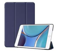 Case2go - étui pour tablette Apple iPad Mini 6 (2021) etui Étui pour tablette Apple iPad Mini 6 8.3 (2021) - 8.7 Pouce - Mallette à trois volets - Protection ultime - Sombre Bleu