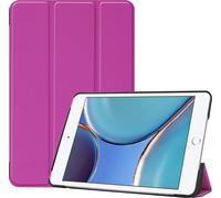 Case2go - étui pour tablette Apple iPad Mini 6 (2021) etui Étui pour tablette Apple iPad Mini 6 8.3 (2021) - 8.7 Pouce - Mallette à trois volets - Protection ultime - Pourpre