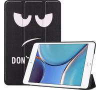 Case2go - étui pour tablette Apple iPad Mini 6 (2021) etui Étui pour tablette Apple iPad Mini 6 8.3 (2021) - 8.7 Pouce - Mallette à trois volets - Protection ultime - Don’t touch me