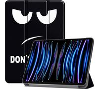 Case2go - étui pour tablette Apple iPad Pro 11 (2024) coque Étui pour tablette Apple iPad Pro 11 (2024) - 11 Pouce - Mallette à trois volets - Protection ultime - Don’t touch me
