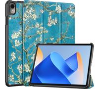 Case2go - Étui pour tablette compatible avec Huawei MatePad 11 (2023) - 11 Pouce - Cuir synthétique couverture - Blancte Fleur