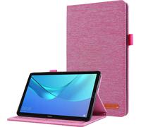 Case2go - Étui pour tablette compatible avec Huawei MediaPad M5 Lite 8.0 - 8 Pouce - Tissu couverture - Rose