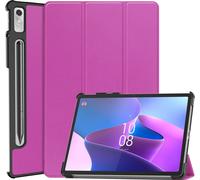 Case2go - Étui pour tablette compatible avec Lenovo Tab P11 Pro 2nd Gen - 11.2 Pouce - Cuir synthétique couverture - Pourpre