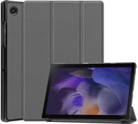 Case2go - Étui pour tablette compatible avec Samsung Galaxy Tab A8 10.5 (2021) - 10.5 Pouce - Cuir synthétique couverture - Gris