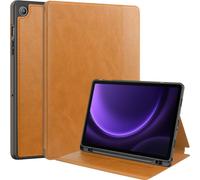 Case2go - Étui pour tablette compatible avec Samsung Galaxy Tab A9 Plus (2023) - 11 Pouce - TPU couverture - Marron