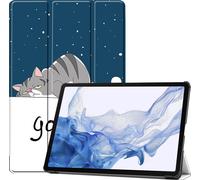 Case2go - Étui pour tablette compatible avec Samsung Galaxy Tab S10 Plus - 14.6 Inch - 12.4 Pouce - Cuir synthétique couverture - Bonne nuit
