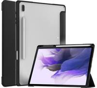 Case2go - Étui pour tablette compatible avec Samsung Galaxy Tab S7 FE (2021) - 12.4 Pouce - Silicone;TPU couverture - Noir