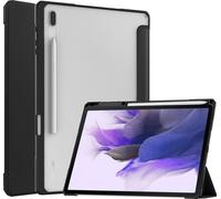 Case2go - Étui pour tablette compatible avec Samsung Galaxy Tab S7 Plus (2020) - 12.4 Pouce - Silicone;TPU couverture - Noir