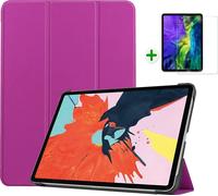 Case2go - étui pour tablette Étui pour tablette Apple iPad Air 5 10.9 (2020/2022) - 10.9 Pouce - Étui pour tablette avec protecteur d'écran - Protection ultime - Pourpre