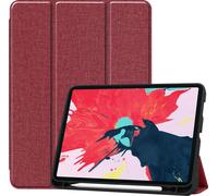 Case2go - étui pour tablette Étui pour tablette Apple iPad Pro 11 (2022/2021/2020/2018) - 11 Pouce - Coffret à livres - Protection ultime - Rouge