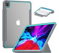 Case2go - étui pour tablette Étui pour tablette Apple iPad Pro 12.9 (2020) - 12.9 Pouce - Couverture à trois volets avec porte-crayon - Protection ultime - Gris