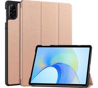 Case2go - étui pour tablette Étui pour tablette Honor Pad X9 (2023) - 11.5 Pouce - Mallette à trois volets - Protection ultime - Rose l'or